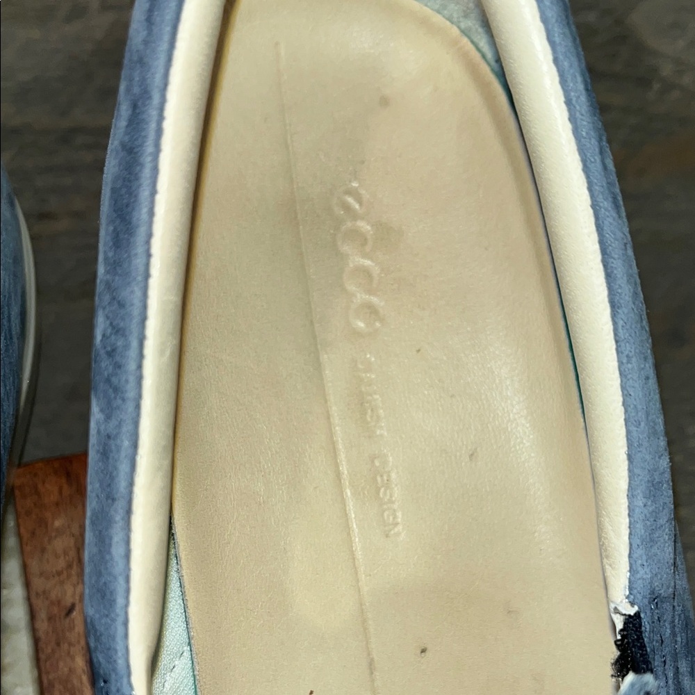 ECCO Womens Soft Classic Marine Nubuck Slip On Sneakers - EU 40 / US 9-9.5 - Picture 2 of 10